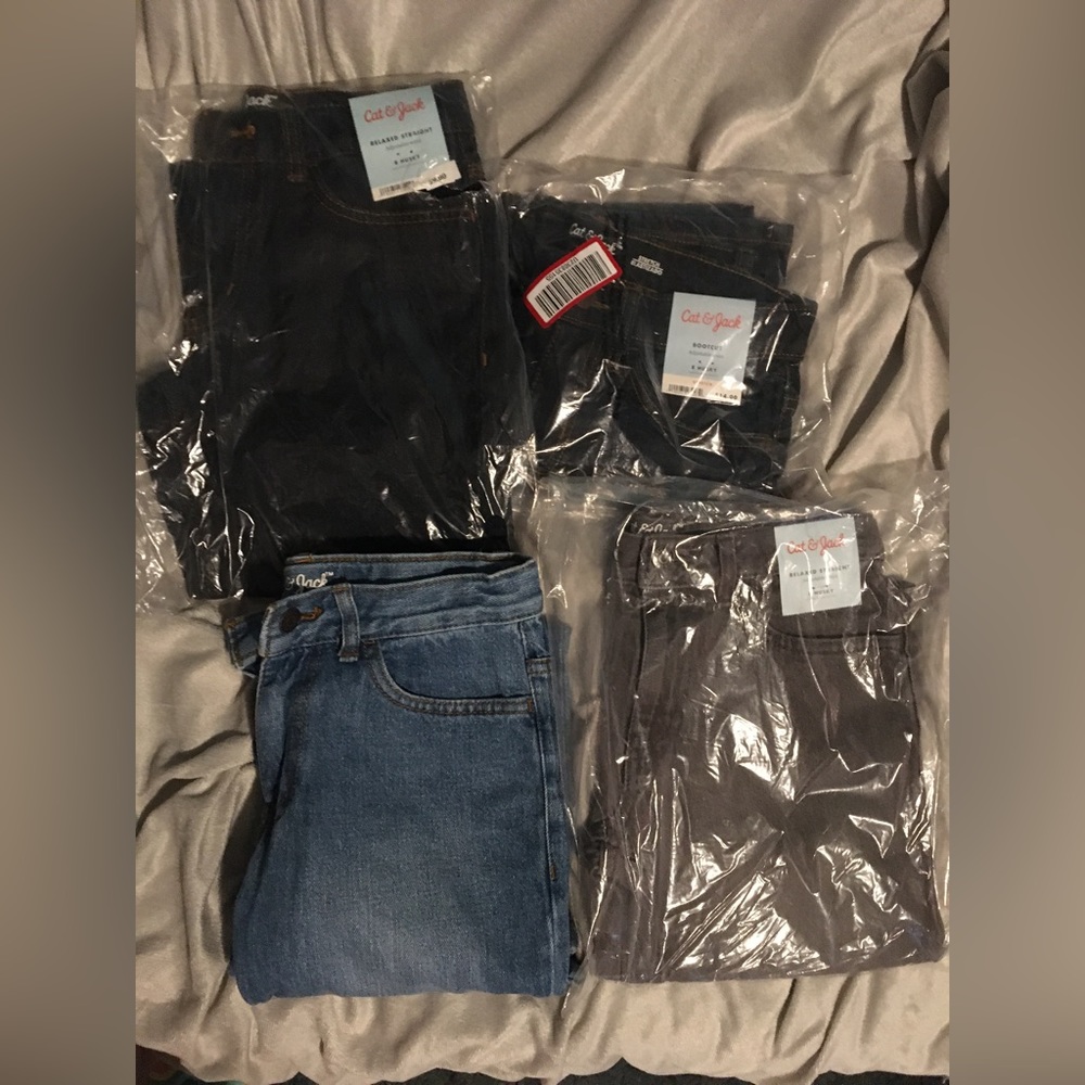 Boys - Set of 4 - Cat & Jack Jeans - Size 8 (Husky)